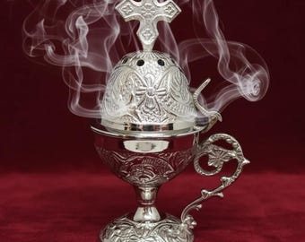 5.1 Inch Silver Plated Home Censer