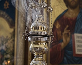 Orthodox wierookvat wierookbrander 7,3 in Priest Thurible-kerkdecor