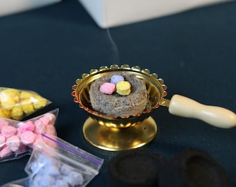 Orthodox Prayer Set – Metal Censer, 60g Monastery Incense, Charcoal Tablets, Incense holder, Incense burner, Incense sticks, Orthodox prayer