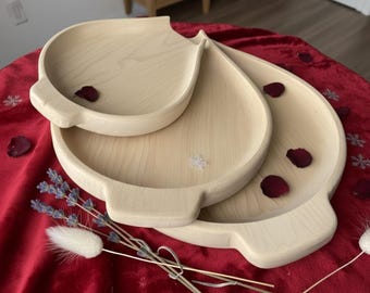 Wooden Dish for Agnus Preparation 5.9x5.9in, 10.2x7.9in, 11.4x8.6in, Church Dish, Orthodox Dish, Religious Gift, Wooden Plate