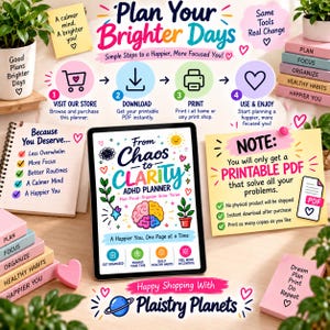 ADHD Close the Loop Bundle | Planner Printable | Executive Function | Finish What You Start | Brain Dump | Daily Productivity | Digital Down