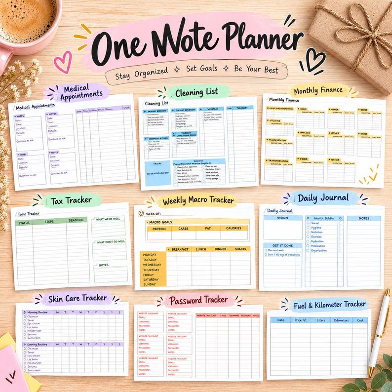 Onenote Template 2026| Professional Onenote Planner | Project ...