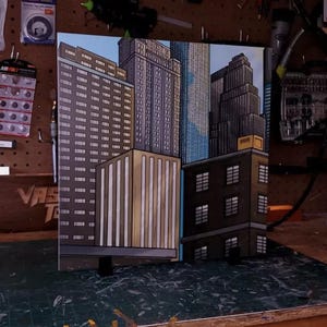 IKEA Detolf &quot;City Rooftop&quot; Action Figure Diorama Background