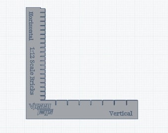 Guía de ladrillos a escala 1:12 (regla de 6") archivo .stl