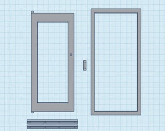 Archivos .stl de puerta con bisagra a escala 1:12