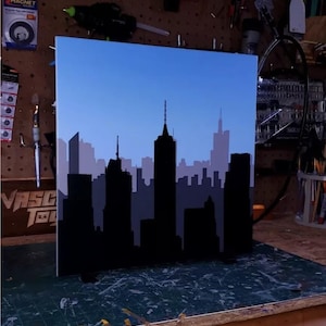 IKEA Detolf Skyline Silouhette Backdrop for Action Figure Display