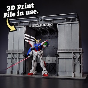 1/144 Scale Gundam Hangar Diorama .stl Files - Etsy