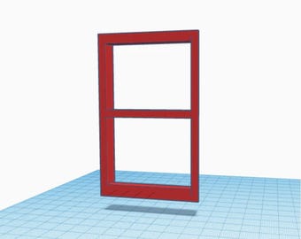 1:12 Scale Two-Pane Window .stl file