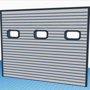 1:12 Scale Garage Door with Windows