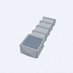 1:12 Scale Medium Rooftop Duct and Vent Set .stl file