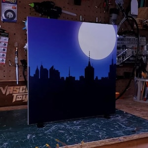 IKEA Detolf &quot;Dark Blue Night&quot; Skyline Backdrop für Actionfiguren.&quot;