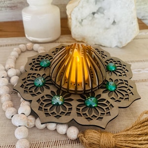 Wooden Candle Holder - Handmade Tea Light Wood Candle Holder - Eco-Friendly Centerpiece -Wedding Centerpiece Natural wood home decor gift