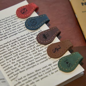 Gepersonaliseerde magnetische leren bladwijzer, gegraveerde magnetische bladwijzer – aangepaste leren magneet boekclip, cadeaus boekenliefhebber, cadeau voor mannen/vrouwen