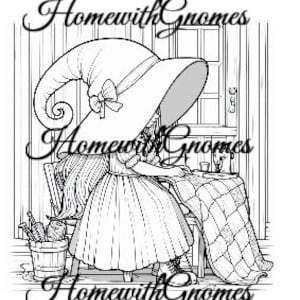 Cottagecore Gnome Coloring Book: 25 Whimsical Printable Pages + Bonus Art (Digital Download)