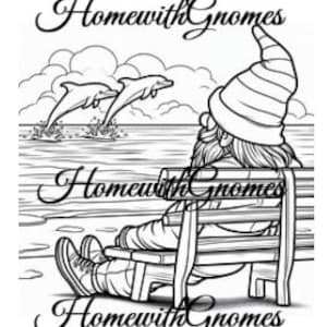 Beach Gnome Coloring Book: Summer Gnomes, 25 Printable Pages (Digital Download)