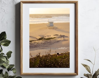 Golden Hour Lifeguard Hut, Manhattan Beach | California Fine Art Prints | California Landscape Photography