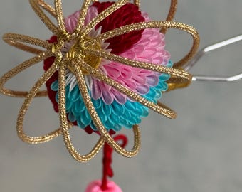 Dreamcatcher Lantern Tsumamizaiku Kanzashi with Interchangeable Tassels