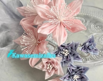 Ethereal Blossoms: Handmade Tsumamizaiku Corsage with exclusive NFT Provenance