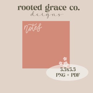 Sticky Notepad Digital File | Printable Sticky Notes PDF | Instant Download for DIY Notepads | Customizable To-Do  | Cute & Functional
