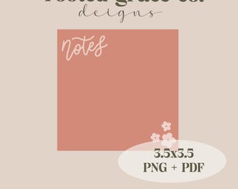 Sticky Notepad Digital File | Printable Sticky Notes PDF | Instant Download for DIY Notepads | Customizable To-Do  | Cute & Functional