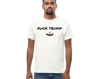Anti-Trump T-Shirt – Funny Canada Pride Tee, Anti-Tariff Hockey Shirt, Classic, Political | Canada is not For Sale | Elbows Up | Dad Gift