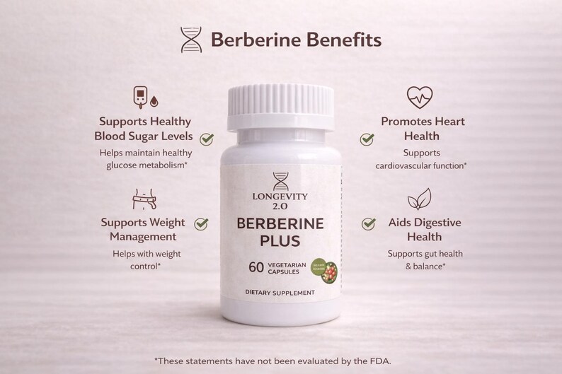 Ashwagandha Extra Strength + Berberine Plus Duo Pack | Vegan | Lab Tested | Longevity Supplement | 60 Caps Each | Energy & Balance image 4