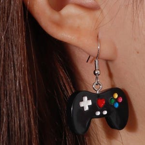 Gamer Earrings // Game Controller Earrings // Cute Nerdy Jewelry // Geek Girl Gift // Retro Gaming Earrings // Gamer Girl Dangles