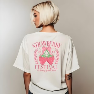 Erdbeere Festival 1968 Shirt, Beere gute Zeiten T-Shirt, Erdbeer-Liebhaber-Shirt, Retro Erdbeere T-Shirt, trendiges Erdbeere T-Shirt