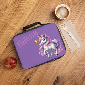Personalisierte Lunch Bag, Einhorn Lunch Bag für Kinder, Lunchbag, Geschenke für Kinder, Geschenke für Mädchen, Mittagessen, Lunchbox