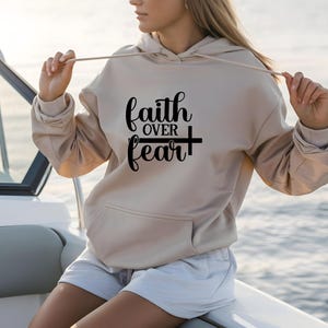 Faith Over Fear Unisex Hoodie, Christian Sweatshirt,Christian shirts,faith apparel,faith over fear sweatshirt,faith over fear hoodie