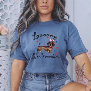 Dachshund 4th of July T-Shirt: Independence Day Dog Lover Gift