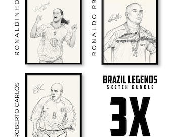 リバウド ロナウド ロナウディーノ ブラジル サッカー レジェンド 3R