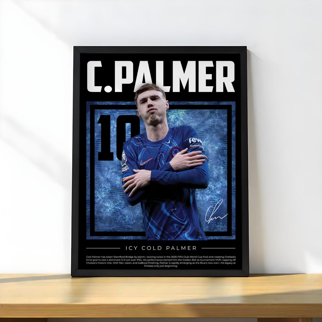 Cole Palmer Chelsea Digital Poster | Football Wall Art | Stamford ...