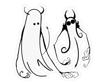 Bar-B-Q Sam and Saav ghosts sticker