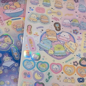 San-X Sumikkogurashi Pegatinas Hoja de pegatinas, Hojas de pegatinas Kawaii, Sumikko Gurashi Neko
