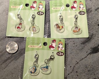 Mofusand Cat Small Acrylic Charms (2pc) : Shark Cat | Shrimp Tempura | Fruit