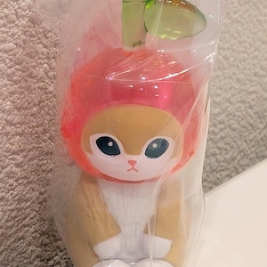 Mofusand Gashapon Figure | Cherry Cat Keychain | Gacha Toy C. Brown No Stripes