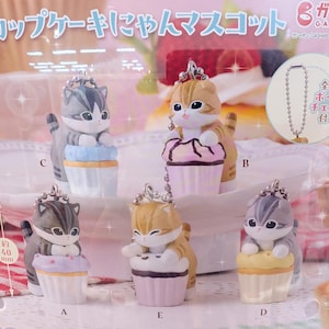 Mofusand Gashapon Figurines | Cupcake Cat Keychain | Gacha Toy Bild 14