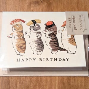 Mofusand Pop Up Cards - Happy Birthday, Thank You Pop-Up Cards