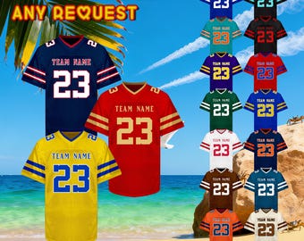 Camiseta de fútbol personalizada con nombre y número para hombres, mujeres y jóvenes, uniforme deportivo personalizado, regalos de Navidad.