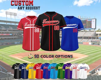 Camiseta de béisbol personalizada con nombre y número bordados, uniforme de equipo para aficionados al béisbol, camiseta de animación para hombres, mujeres, jóvenes y niños.