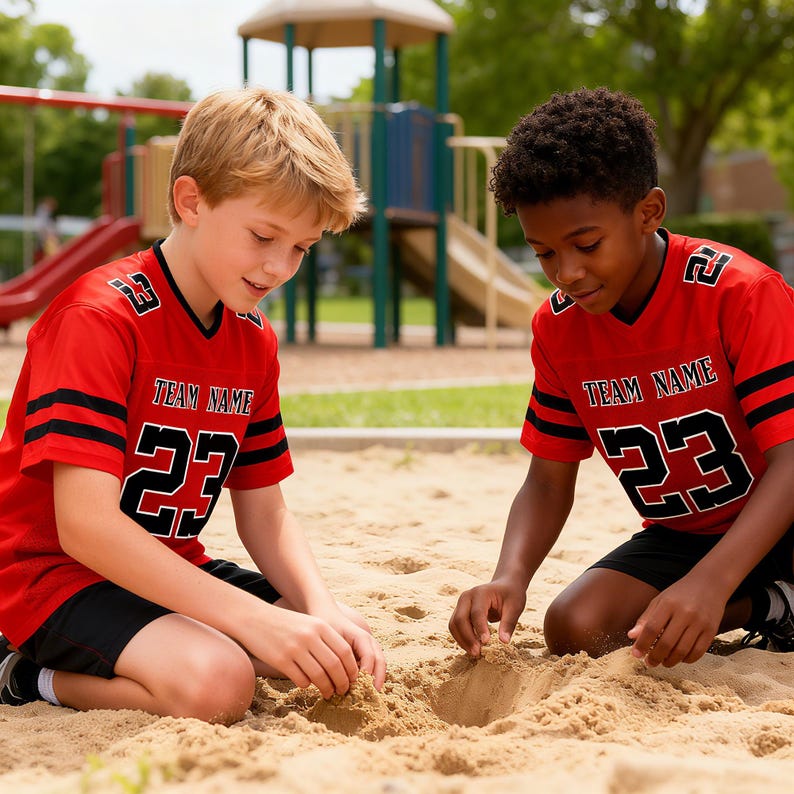 Camiseta de fútbol personalizada con nombre y número para hombres, mujeres y jóvenes, uniforme deportivo personalizado, regalos de Navidad. imagen 9