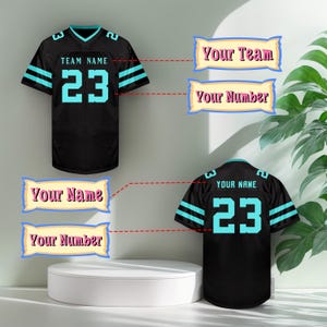 Camiseta de fútbol personalizada con nombre y número para hombres, mujeres y jóvenes, uniforme deportivo personalizado, regalos de Navidad. imagen 4