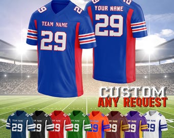 Custom Football Jerseys, Personalized Embroidered Name Number Logo Team Football Jersey, Game Day Outfit For Men Youth Women Kids