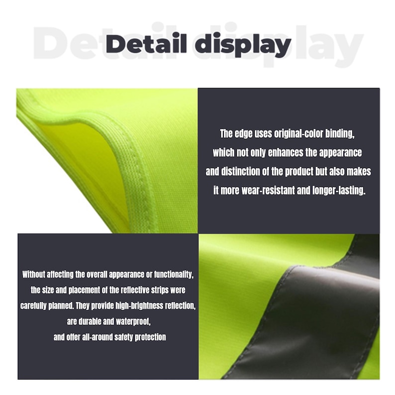 Custom Safety Vests, High Visibility Vests, Personalized Printed Your Logo Name Text Company Work Vest, Reflective Workwear for Men Women image 9