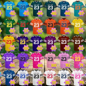 Camiseta de fútbol personalizada con nombre y número para hombres, mujeres y jóvenes, uniforme deportivo personalizado, regalos de Navidad. imagen 3