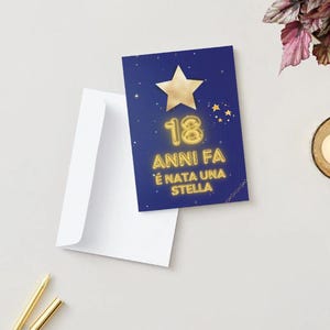Gelukkige 18e verjaardag Unisex STELLA Printable Direct downloaden