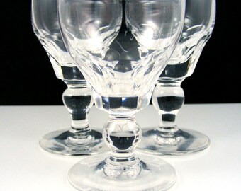 Crystal Cordials Stuart of England Aperitif Glasses Vintage Stemware Dorset Pattern Set of 3