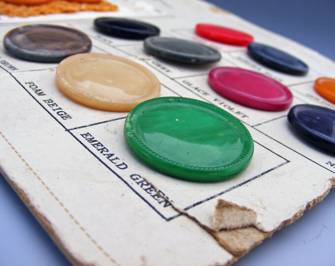 Vintage Buttons Salesman Sample Card B Blumenthal and Co Le Etsy