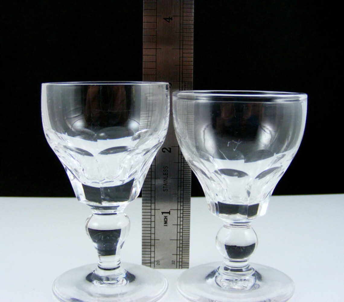 Crystal Cordials Stuart of England Aperitif Glasses Vintage Stemware
